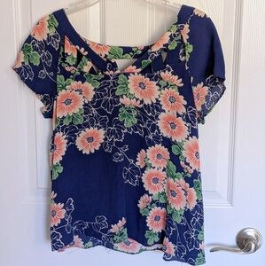 Maeve Floral Lattice Blouse - 6
